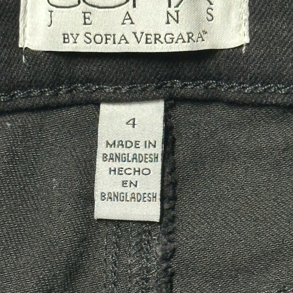 Sophie jeans by Sophie Vergara women’s size 4, trousers, black flare legs New - Picture 9 of 14